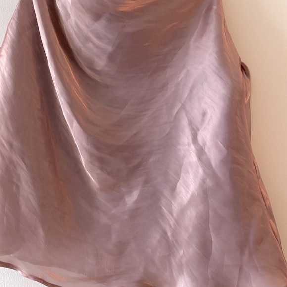 Free People Shimmy Shimmy Mauve Pink Metallic One-Shoulder Top - Picture 10 of 13